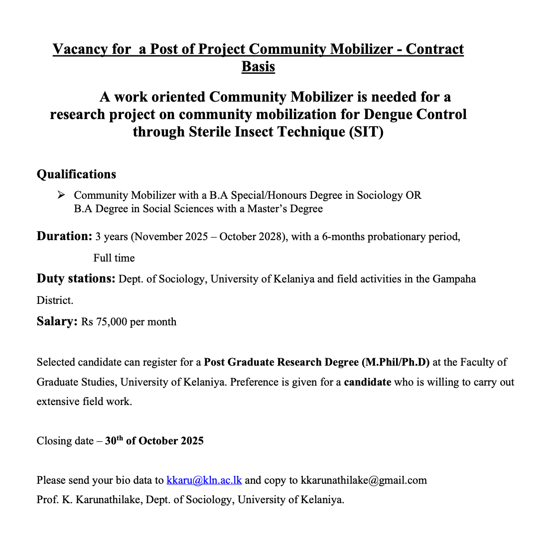 Vacancy - Community mobilizer Image