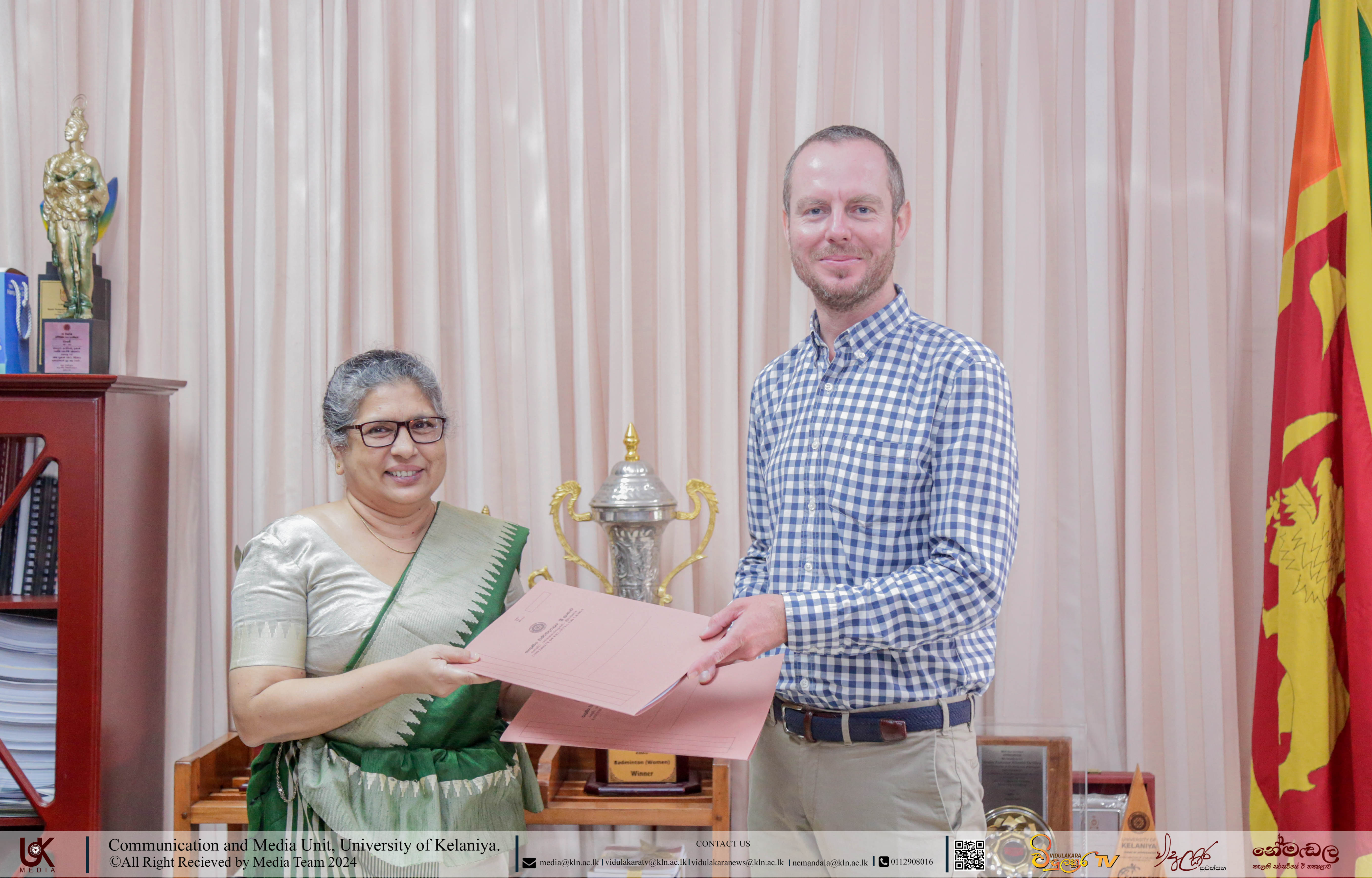 MoU Between the La Trobe University and the University of Kelaniya Followed by the Certificate Awarding Ceremony 