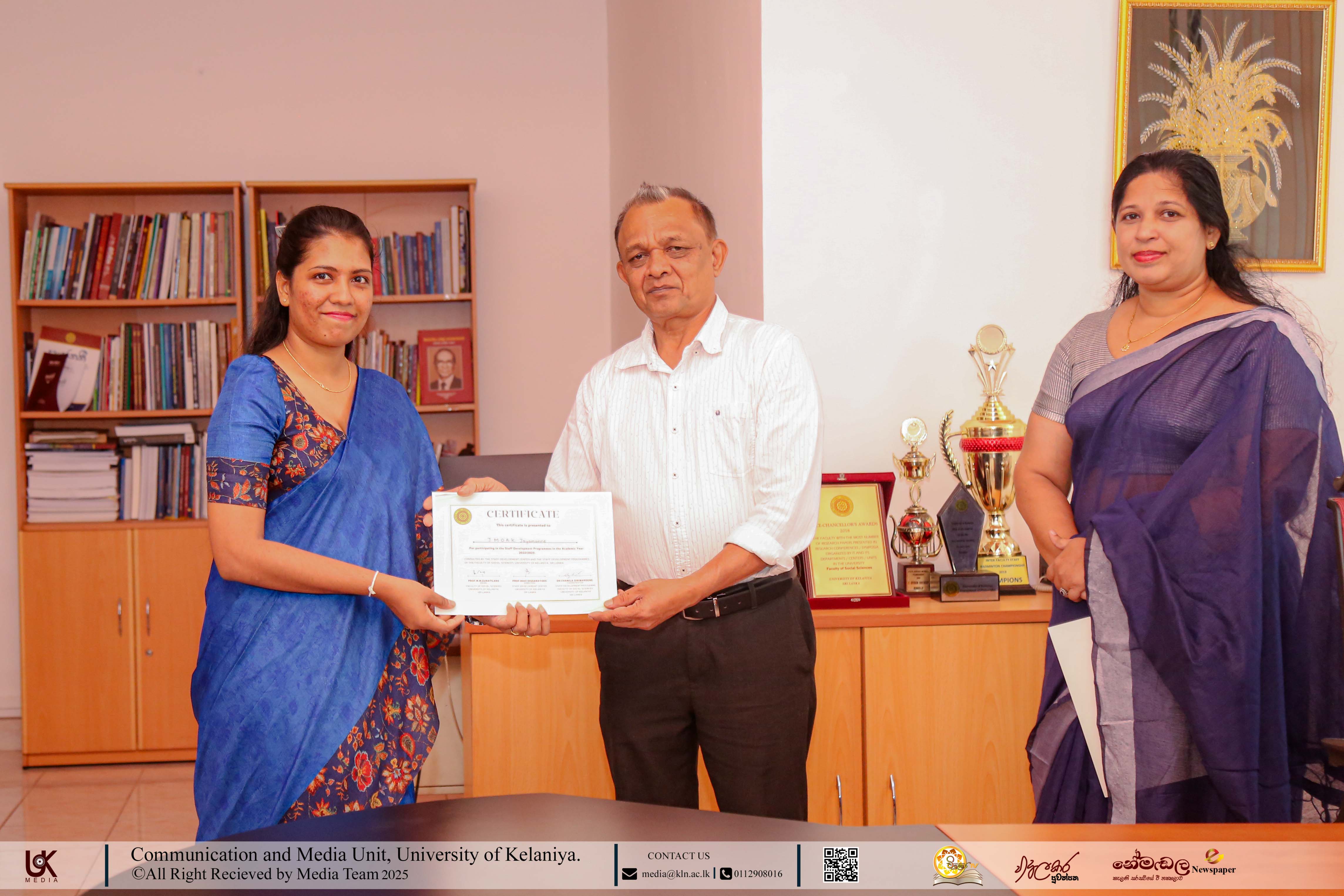Certificate Awarding of the Junior Staff Development Programme of the Faculty of Social Sciences 